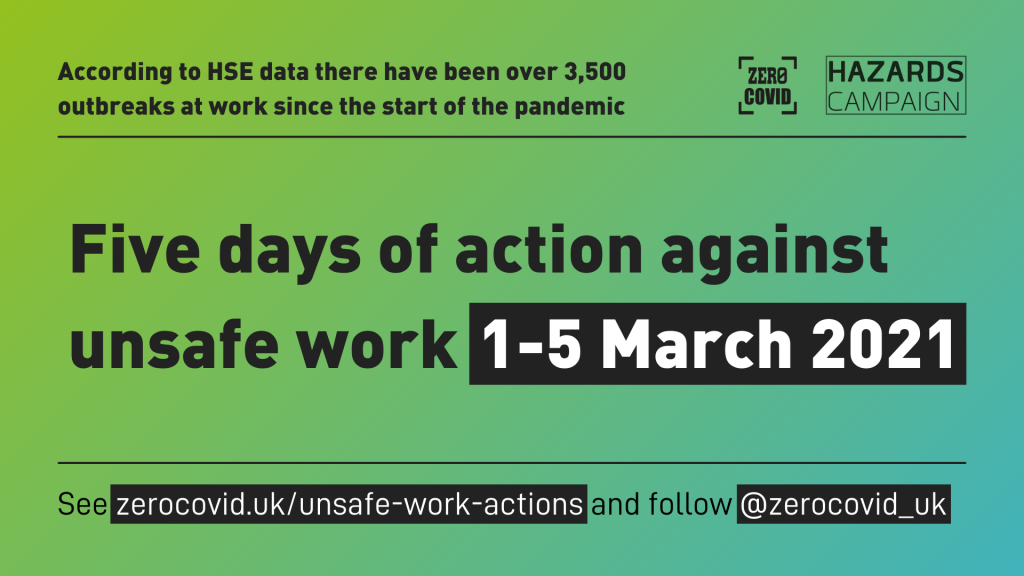 Five days of action against unsafe work 1-5 March